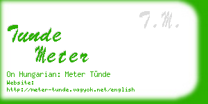 tunde meter business card